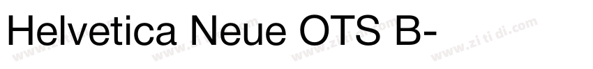 Helvetica Neue OTS B字体转换